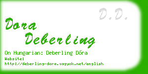 dora deberling business card